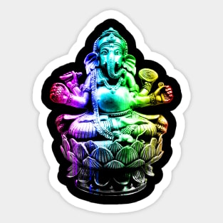 Ganesh in Rainbow Colors Sticker